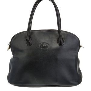 Longchamp Dark Navy Leather Shoulder Bag
